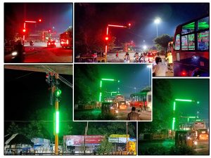 VDart sponsors 14 LED-equipped traffic signal poles at Mannarpuram junction in Trichy city.